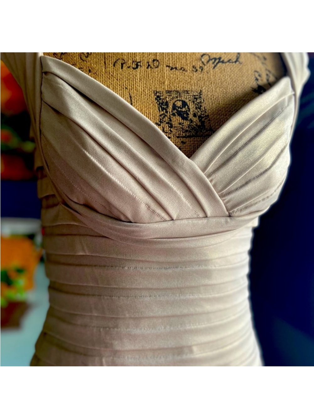 Cache Luxe Ruched Dress in Taupe
